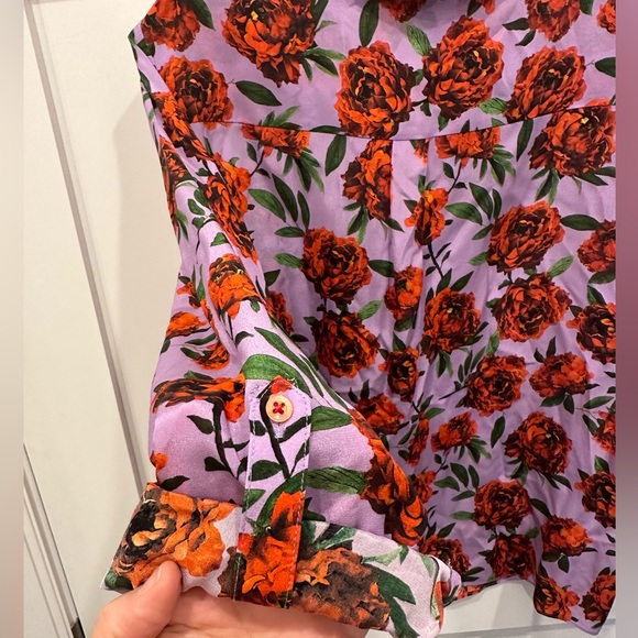 Alice + Olivia silk button up blouse - Picture 4 of 5